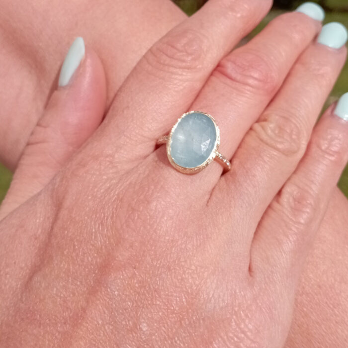 MARCO BICEGO anello Siviglia oro e acquamarina, 15 mis - immagine 4