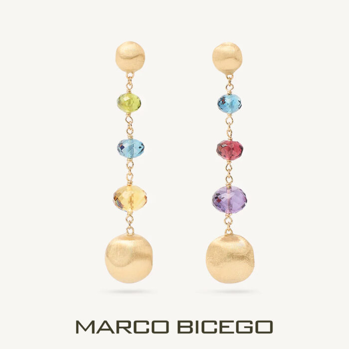 MARCO BICEGO orecchini Africa oro e gemme di colore