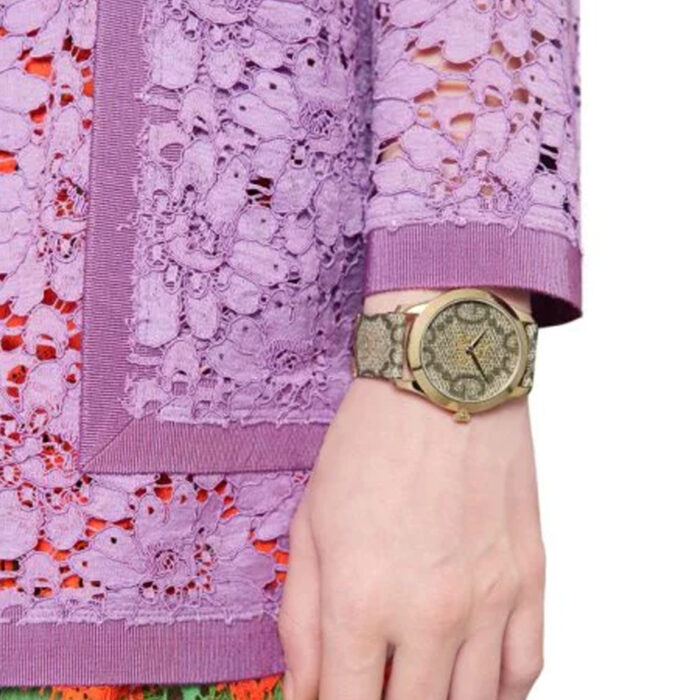 Gucci 'G-Timeless' PVD Canvas and Bee, YA126406 - immagine 7