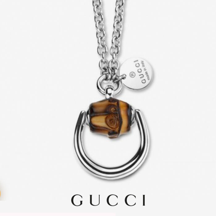 Gucci Horsebit Bamboo Sterling Silver Necklace