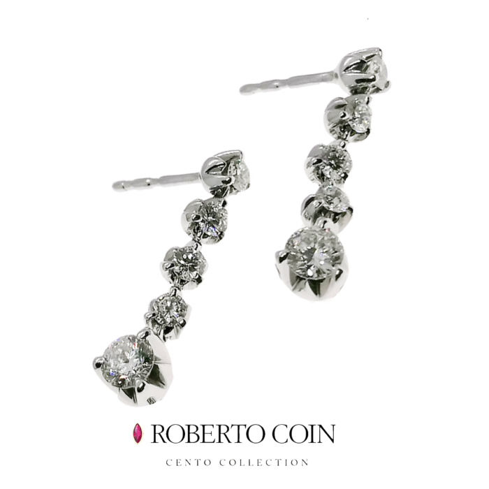 ROBERTO COIN Earrings 18K Cento Diamonds Cento 1.07ct