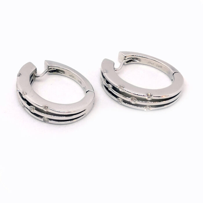 ROBERTO COIN Earrings Parisienne 18K Gold &  Diamonds, ADR212EA - immagine 2