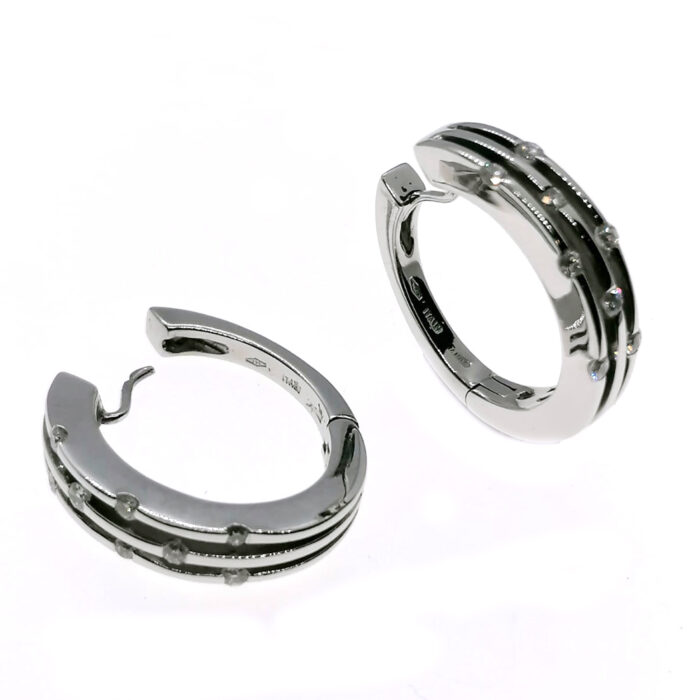 ROBERTO COIN Earrings Parisienne 18K Gold &  Diamonds, ADR212EA - immagine 3