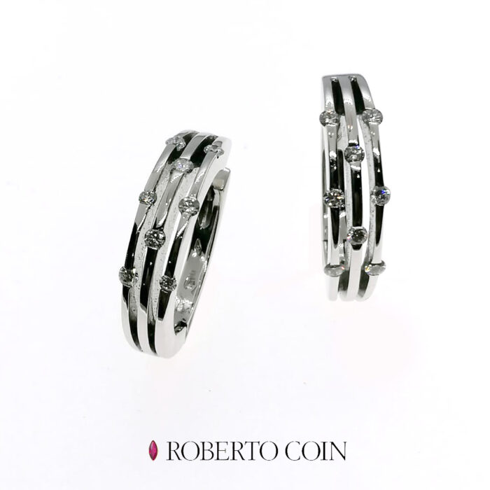 ROBERTO COIN Earrings Parisienne 18K Gold &  Diamonds, ADR212EA - immagine 4