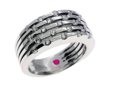 ROBERTO COIN Ring Parisienne Gold & Diamonds, ADR212RI