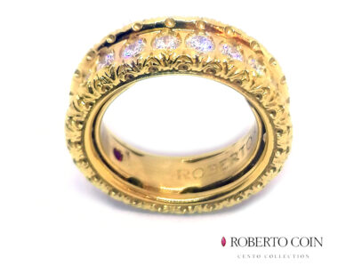 ROBERTO COIN Ring 18K Gold & Cento Diamonds