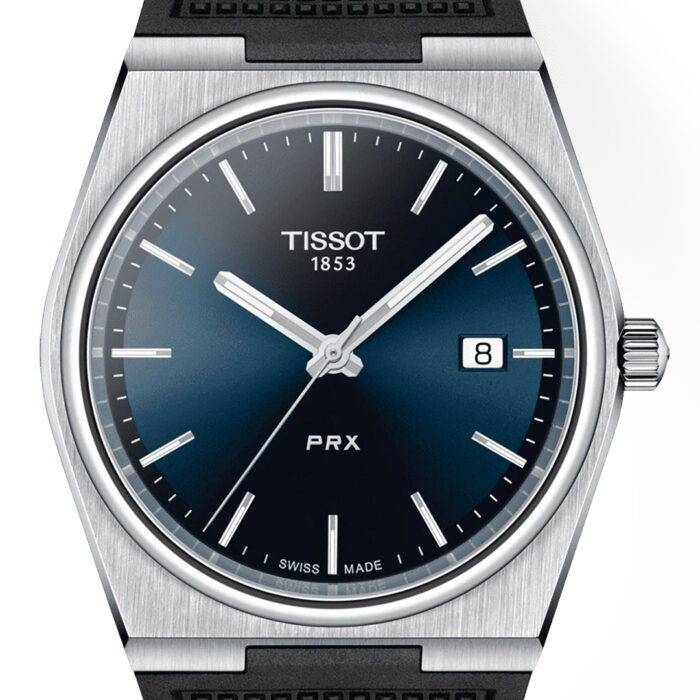 TISSOT PRX Qz, rubber, Blu, 40mm - immagine 2