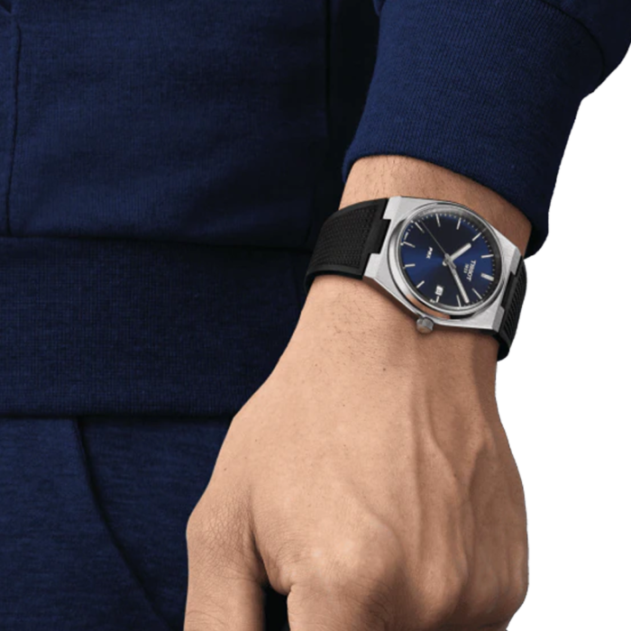TISSOT PRX Qz, rubber, Blu, 40mm - immagine 7