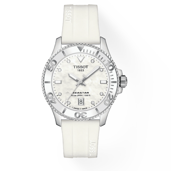 TISSOT, T-Sport Seastar 1000 White Watch, 36mm - immagine 3