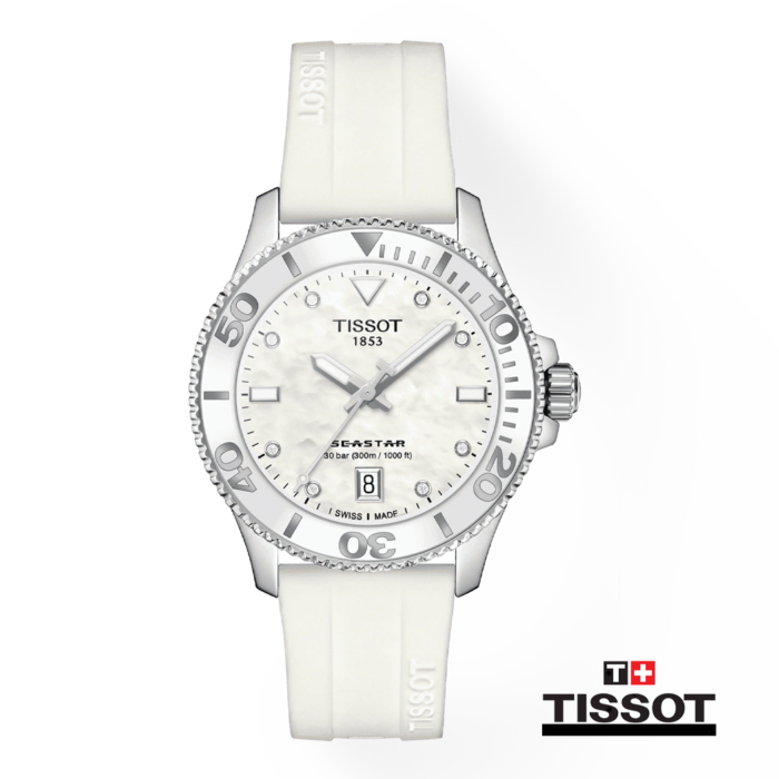 TISSOT, T-Sport Seastar 1000 White Watch, 36mm
