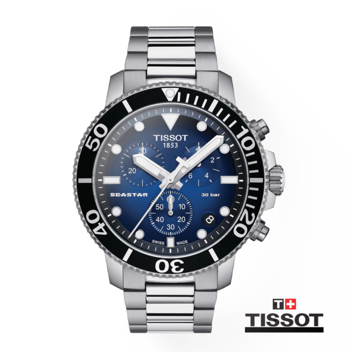 TISSOT Seastar 1000 Quarz, Chronograph, Blue, T1204171104101
