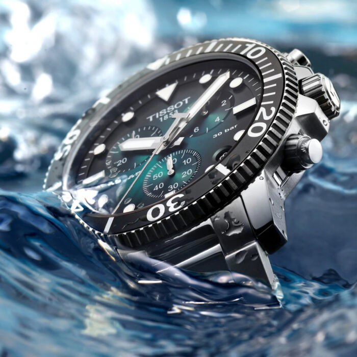 TISSOT Seastar 1000 Quarz, Chronograph, Green, T1204171109101 - immagine 7