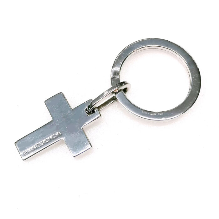 PIANEGONDA Portachiave argento, croce con logo - immagine 5