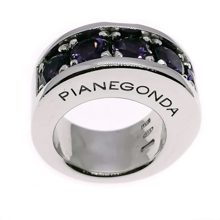 PIANEGONDA Anello argento e 5 Ametiste - immagine 6