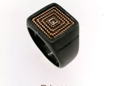 REBECCA bronzo e argento anticato con diamante, 20 size