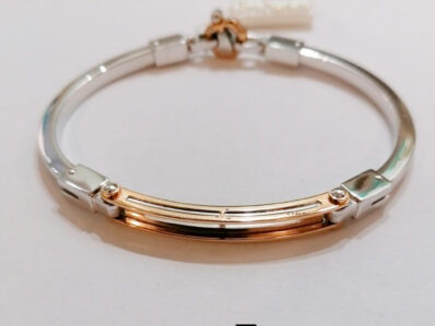 Barakà Bracciale semirigido in Oro 18K bianco e rosa
