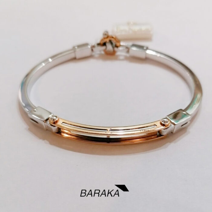 Barakà Bracciale semirigido in Oro 18K bianco e rosa