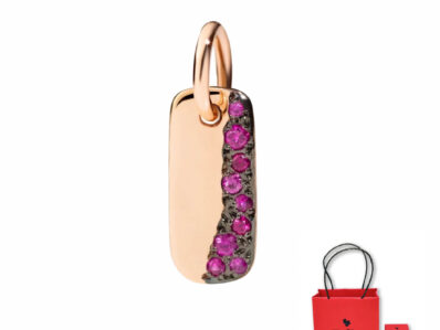 DODO Precious Tag Oro Rosa & Rubini