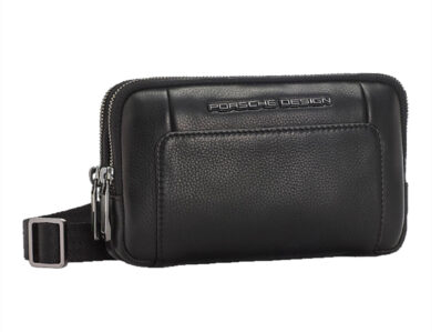 Porsche Design Tracolla Roadster in pelle nera, OLE01530
