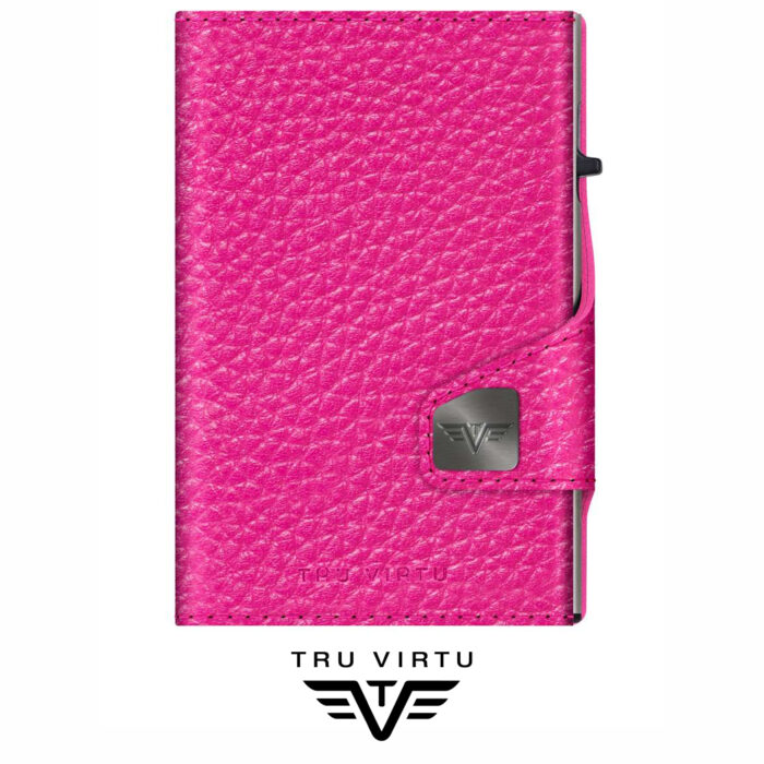 Tru_Virtu Wallet Click & Slide, Fuchsia/Silver, 24104004406