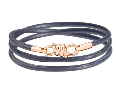 DoDo Bracciale Nodo Grigio 18cm , oro rosa