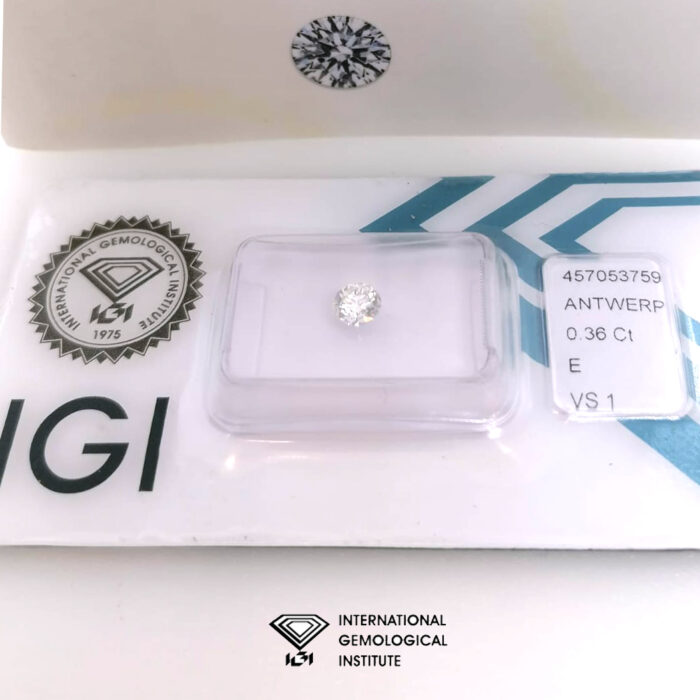 IGI Diamante Naturale Certificato Ct 0,36 E VS1 - immagine 2