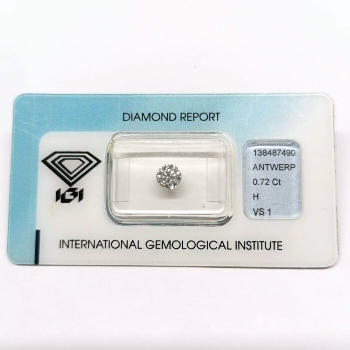IGI Diamante naturale certificato Ct 0,72 H VS - immagine 2