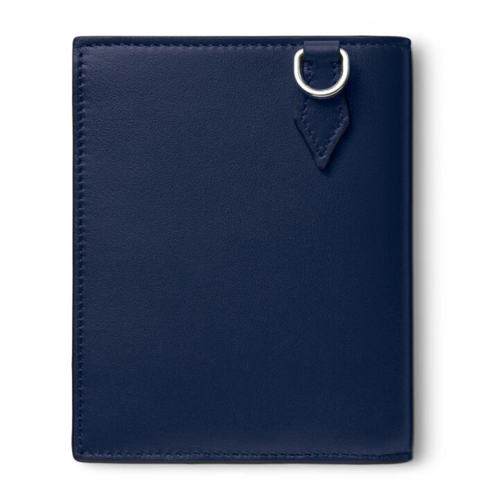 MONTBLANC Portafoglio compatto 6cc BLU , 131695 - immagine 3