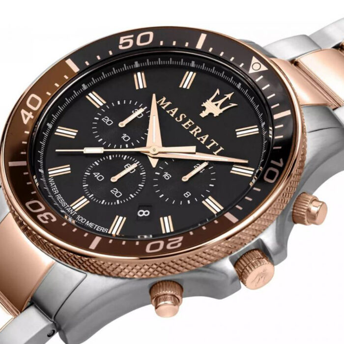 MASERATI Sfida cronografo PVD,  bracciale - immagine 4