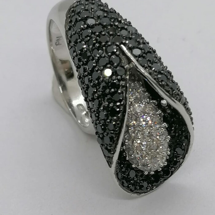 PN Anello Calla in argento & Zirconi, mis16 - immagine 5