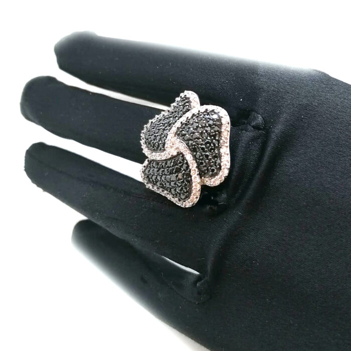 PN Anello Fiore argento & Zirconi, mis13 - immagine 5