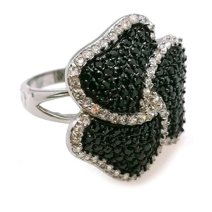 PN Anello Fiore argento & Zirconi, mis13 - immagine 4