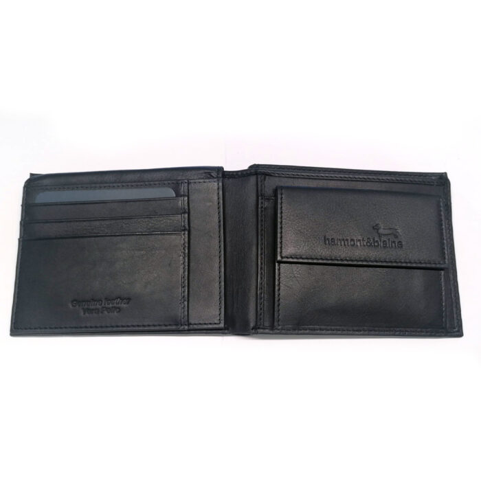 H&B Portafoglio pelle Black con logo bassotto, H12.300 - immagine 6