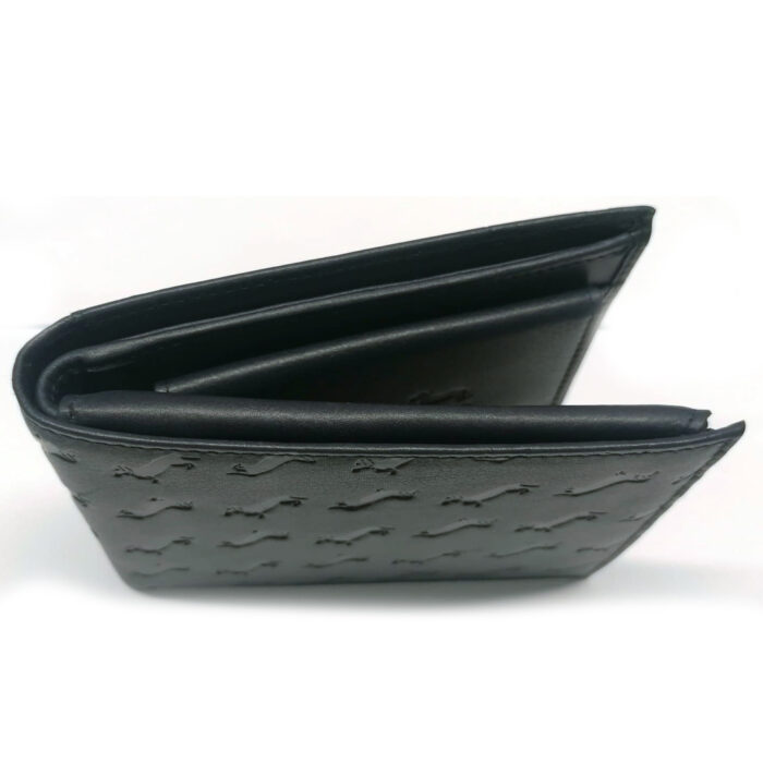 H&B Portafoglio pelle Black con logo bassotto, H12.300 - immagine 3