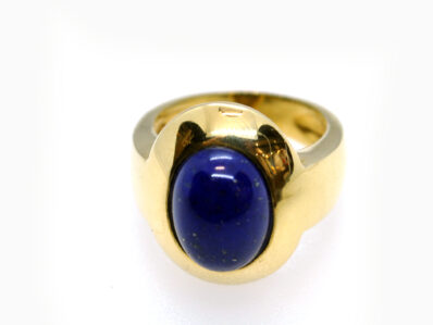 Anello Oro giallo 18K con Lapislazzuli, 15 mis