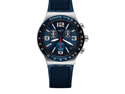 Swatch Chronograph Irony Blue Grid, YVS454
