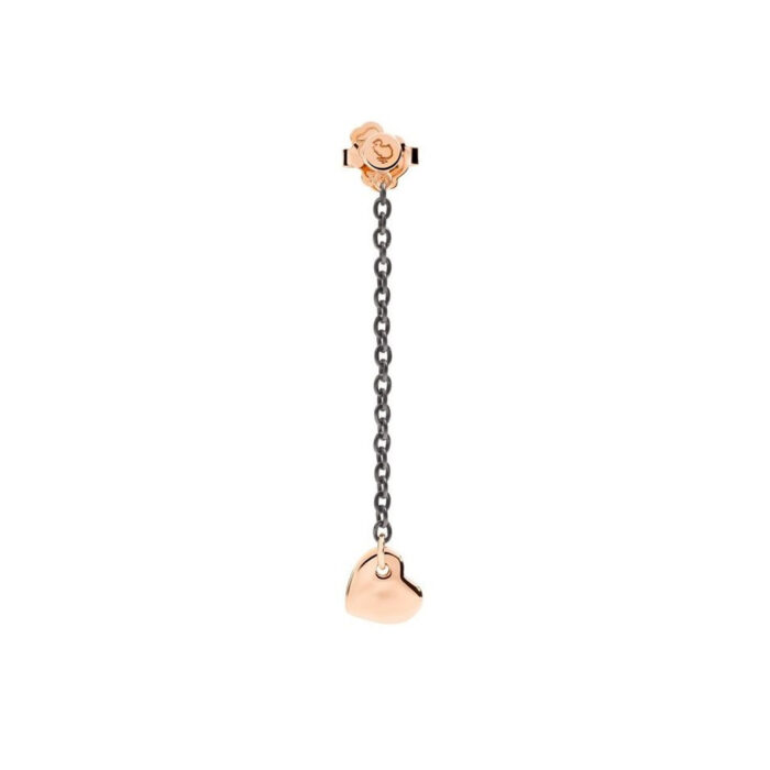 DODO mono orecchino Cuore Oro rosa 9K e titanio - immagine 3