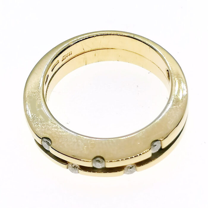 ROBERTO COIN Ring Parisienne 18K Gold & Diamonds 0,18 ADR212RI - immagine 4
