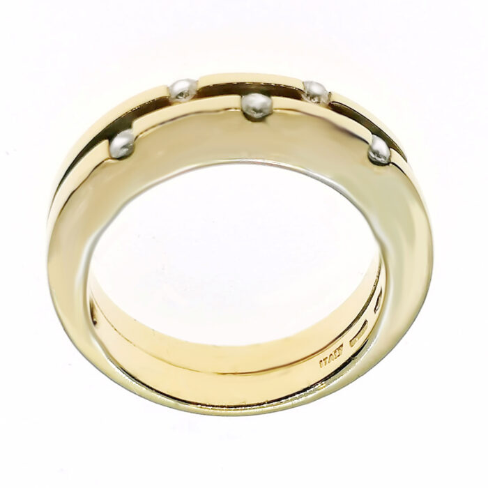 ROBERTO COIN Ring Parisienne 18K Gold & Diamonds 0,18 ADR212RI - immagine 3