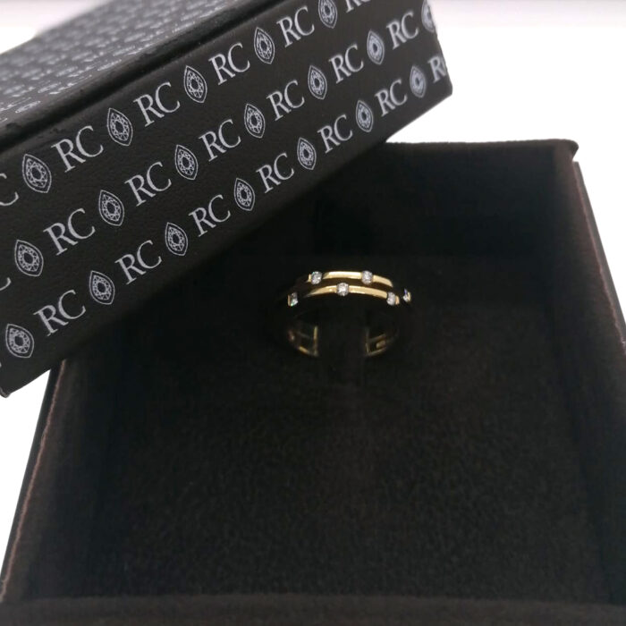 ROBERTO COIN Ring Parisienne 18K Gold & Diamonds 0,18 ADR212RI - immagine 6
