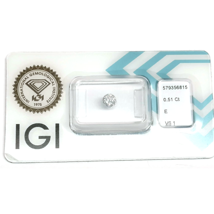 IGI Diamante naturale certificato Ct 0,51 E VS1 - immagine 3