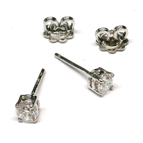 IGI Earrings Natural Diamonds 0,60ct, E VVS2
