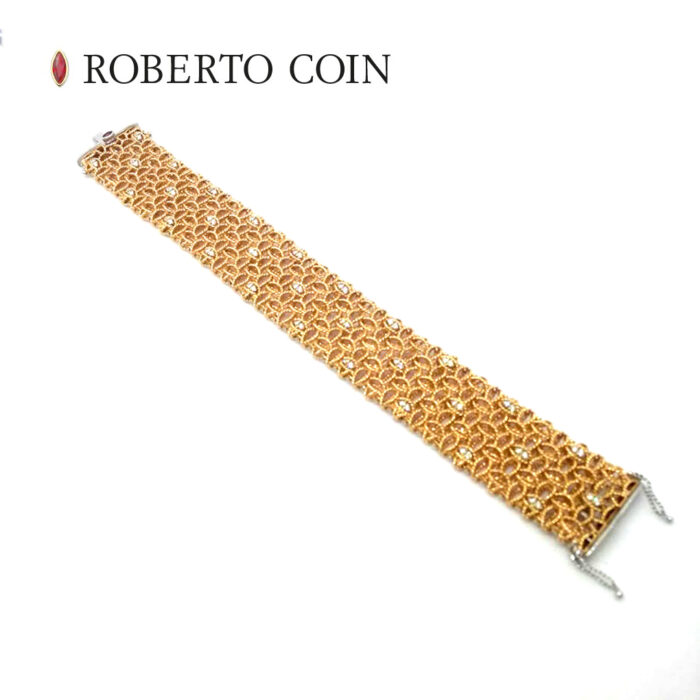 ROBERTO COIN Bracelet Barocco 18K Gold &  Diamonds, ADR128BR