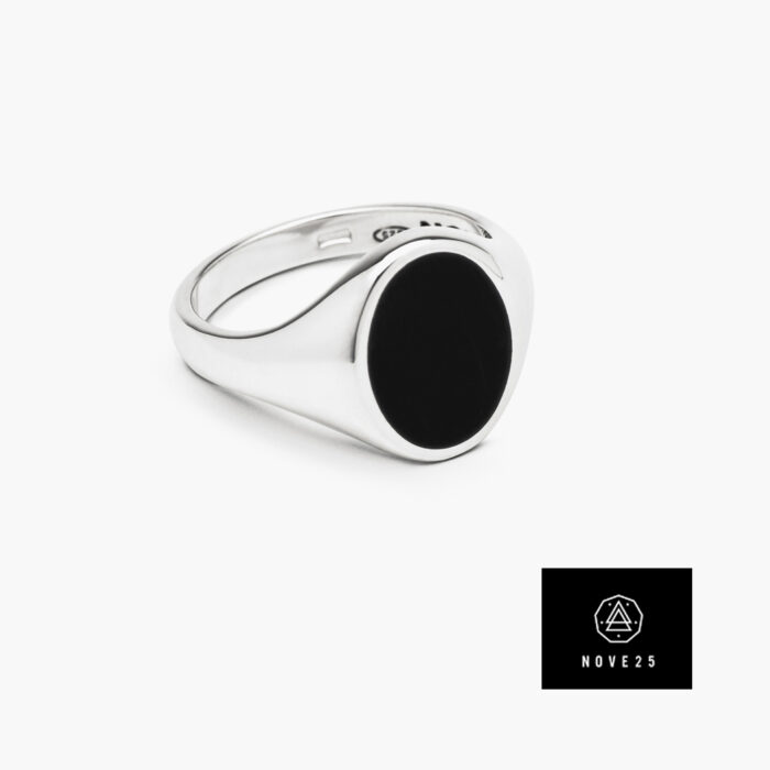 NOVE25 Anello chevalier ovale, 12 mis
