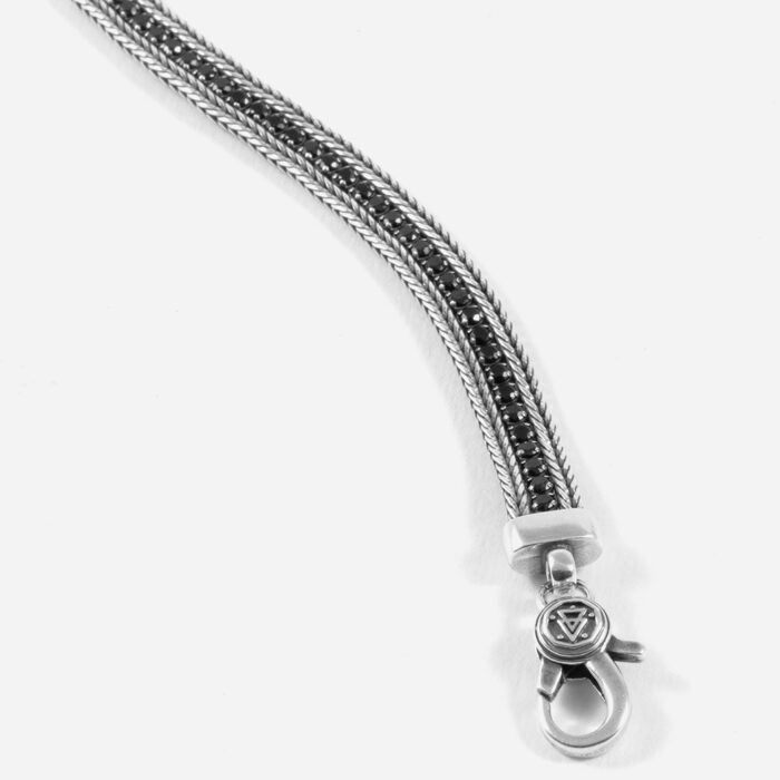 NOVE25 Bracciale tennis black FOXTAIL, 18cm - immagine 3