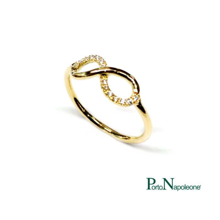 PN Anello "Infinito" oro giallo 18K & Diamanti - immagine 4