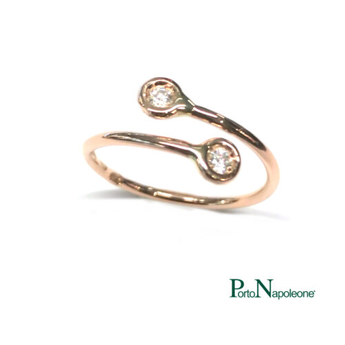 PN Anello "Contrariè" oro rosa 18K & Diamanti