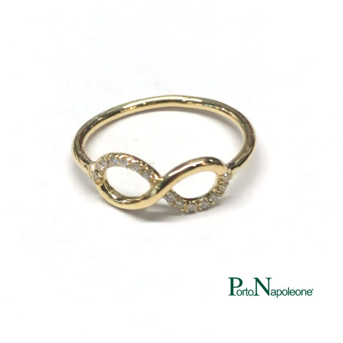 PN Anello "Infinito" oro giallo 18K & Diamanti - immagine 3