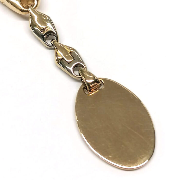 Portachiavi oro giallo 18K con piastra personalizzabile - immagine 5
