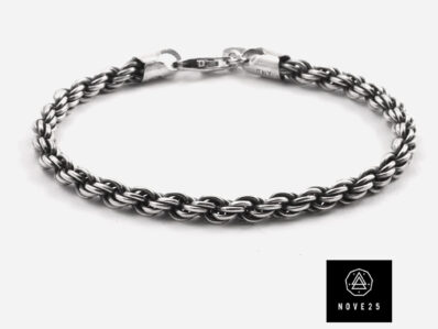 NOVE25 Bracciale corda argento, N25BRA00019